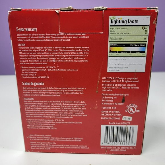 Utilitech LED Recessed Retrofit Down Light 2700K Soft White 4 inch - Picture 5 of 7